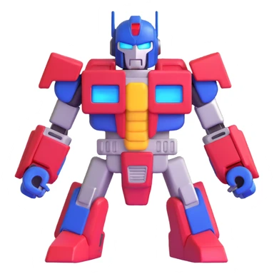 Optimus Prime as a bold and shiny 3D emoji sticker
