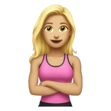 Blonde girl at the gym sticker