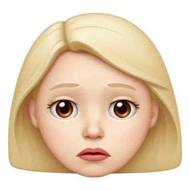 Disappointed face  sticker