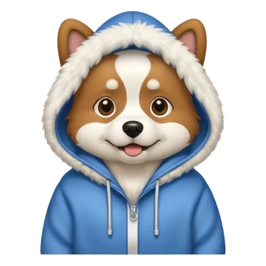 The dog wearing a hoodie sticker