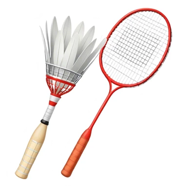 Just Shuttlecock and badminton racket sticker