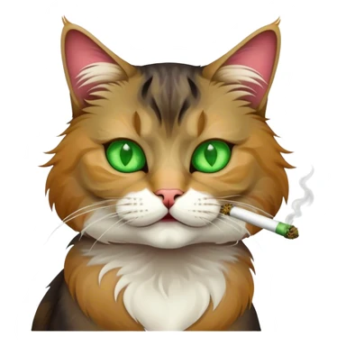 Cat smoking weed sticker