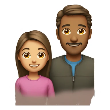 father and daughter sticker