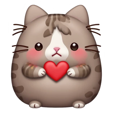 sad pusheen red sticker