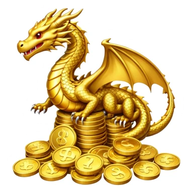 strack coins dragon sticker