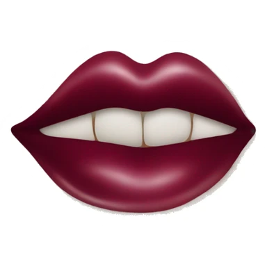 Burgundy kiss imprint  sticker
