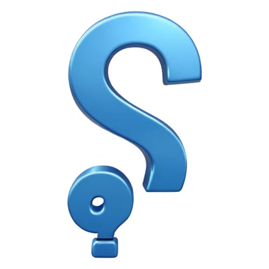 signo de interrogacion azul  sticker