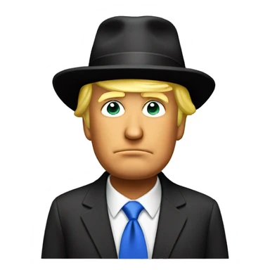 Donald Trump in hat sticker