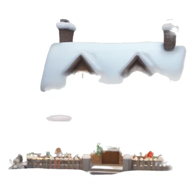 Snowy Christmas house  sticker