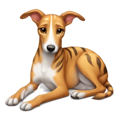 Fawn tiger greyhound lying sticker