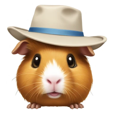 Guinea pig wearing a hat sticker