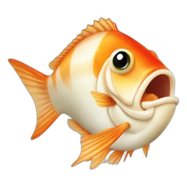 poisson pané avec de la purée sticker