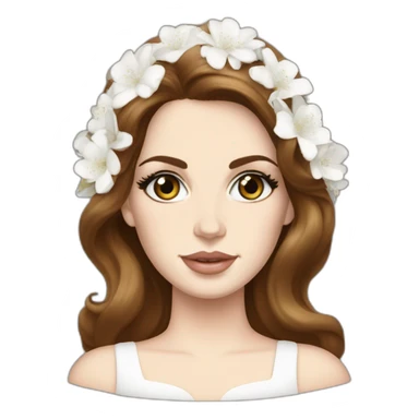 Lana Del Rey in a white dress sticker
