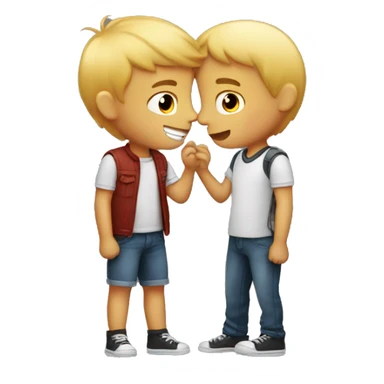 Two boys kissing gay sticker