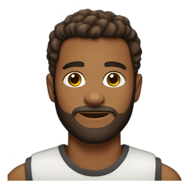 25 year old with a beard and a brown skin sticker