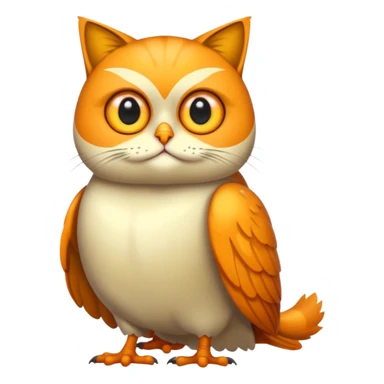 Hazme un gato con cuerpo de búho sticker