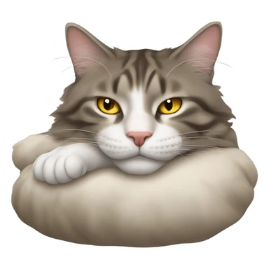 Maine coone napping sticker