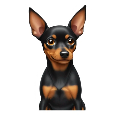Miniature pinscher at the vet sticker