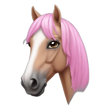 fleabitten arabian horse nose is pink sticker