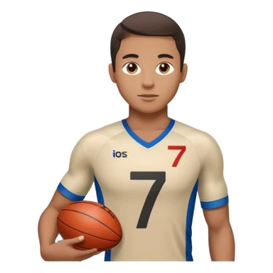 Number 7 Printed Athlete sticker