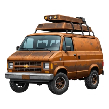 Hot Premium 1985 Dark Trooper Chevy Astro rust off-road van  sticker
