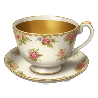 antique teacup sticker