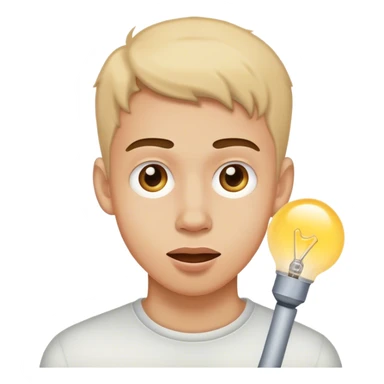 Un jeune homme qui trouve une blague pas drole sticker