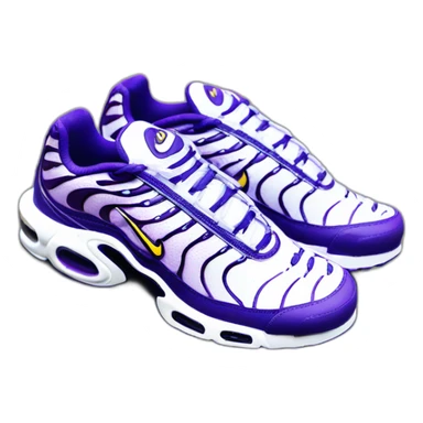 Nike Air max tn withe and purple sticker