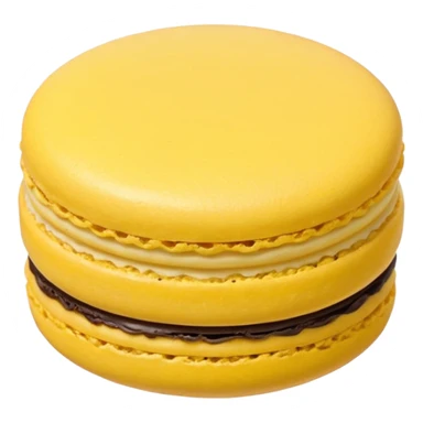 macaron jaune sticker