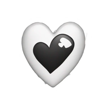 checkered black and white heart sticker