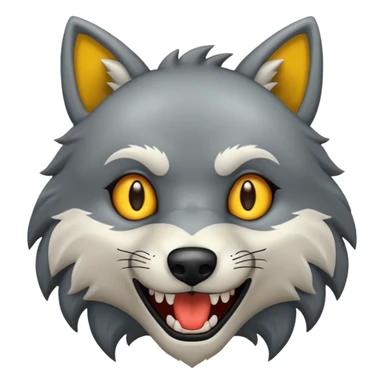 Tráeme una imagen de un lobo enojado sticker