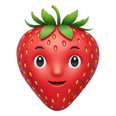 Fresita rosta que la fresa no tenga cara quiero que sea linda y cute  sticker