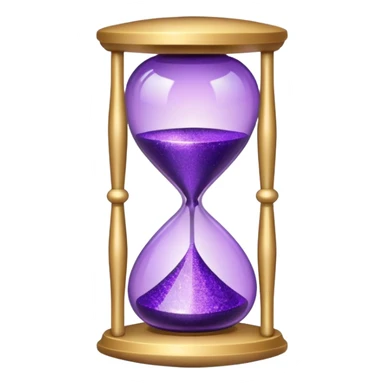 glitter purple hourglass sticker