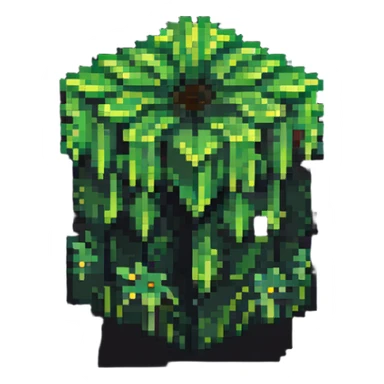 blocky pixelated Minecraft grass block emoji, less realistic sticker