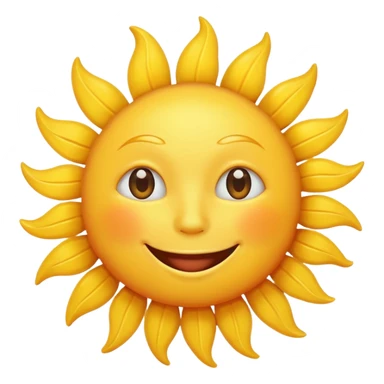 smiling sun emoji, bright and cheerful sticker