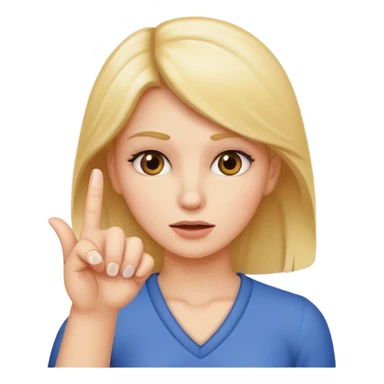 Female shaking finger saying no sticker