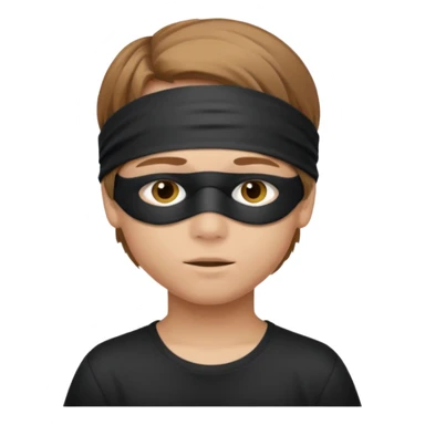 The boy is blindfolded sticker