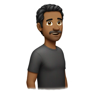 DAD, BLACK HAIR, NO MUSTACHE sticker