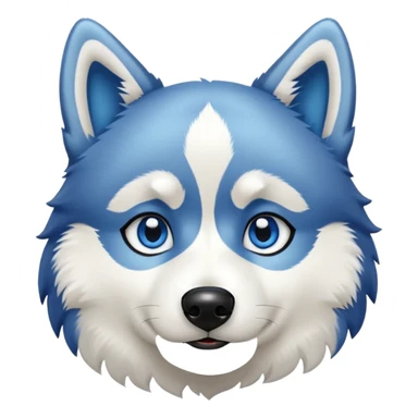 White and black husky with blue eyes sticker