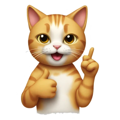Cat giving the middle finger sticker