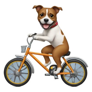 staffie dog riding a bike sticker