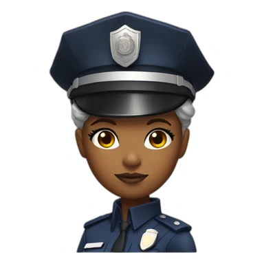 queen of wakanda dressed as a police officer sticker