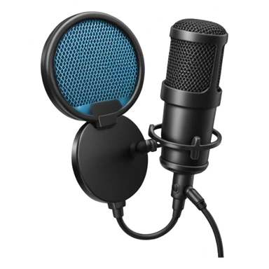 studio microphone emoji with a pop filter sticker