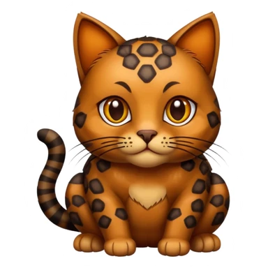 dark brown cat wand tortoise shell fur sticker