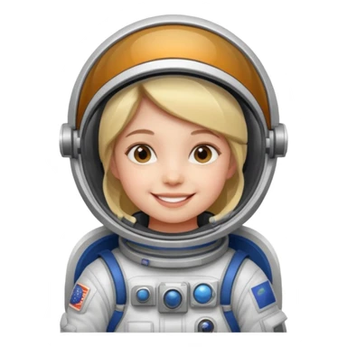 Girl kid in Astronaut Uniform
 sticker