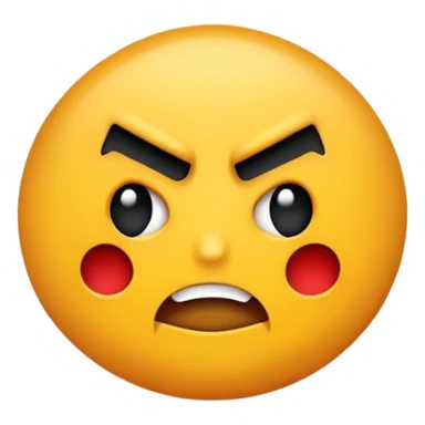 Rebel word with a mad emoji sticker