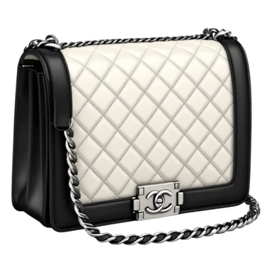 chanel black and white le boy bag sticker
