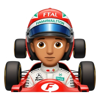 Lewis Hamilton in a f1 car sticker