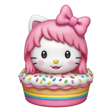 hello kitty strawberry shortcake pink sticker