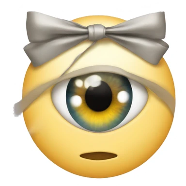 eye roll with a bow  sticker